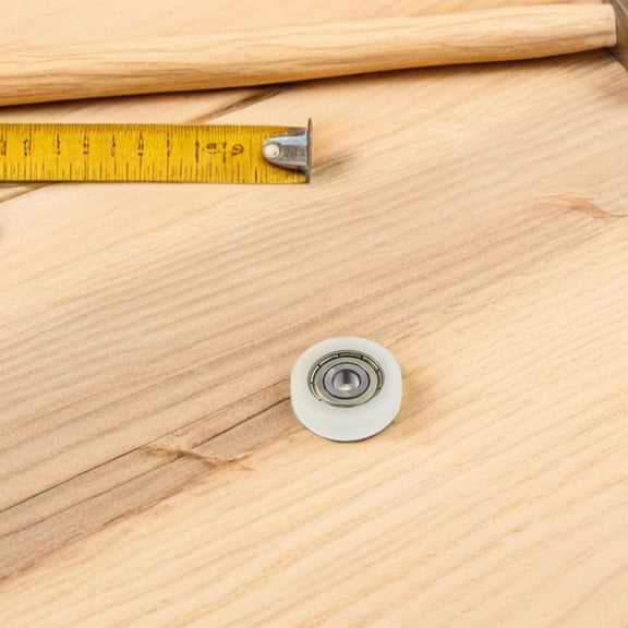 LOLIPPYY Set of 4 White Nylon Guide Wheels for Sliding Doors, Drawers, and Ensuring Smooth