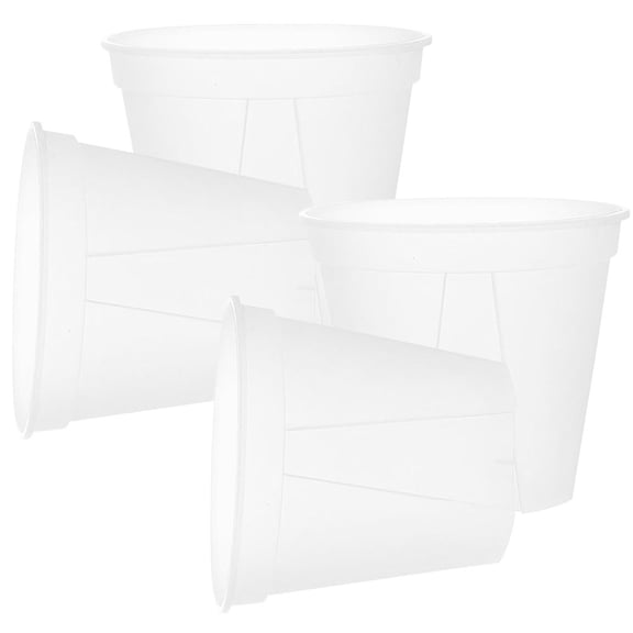 LOLIPPYY 4Pcs White Plastic Orchid Pots Breathable for Planting Succulents and Medium Plants