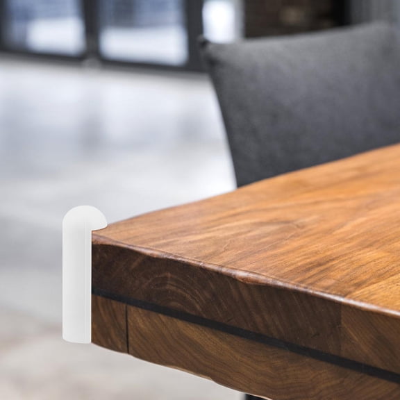 LOLIPPYY 4Pcs White Silicone Furniture Corner Protectors Soft Edge Guards for Tables and Cabinets