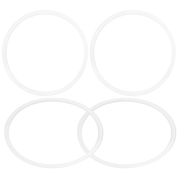 LOLIPPYY 4Pcs White Silicone Water Bottle Lid Seal Replacement Rings Leakproof Durable for Home Use
