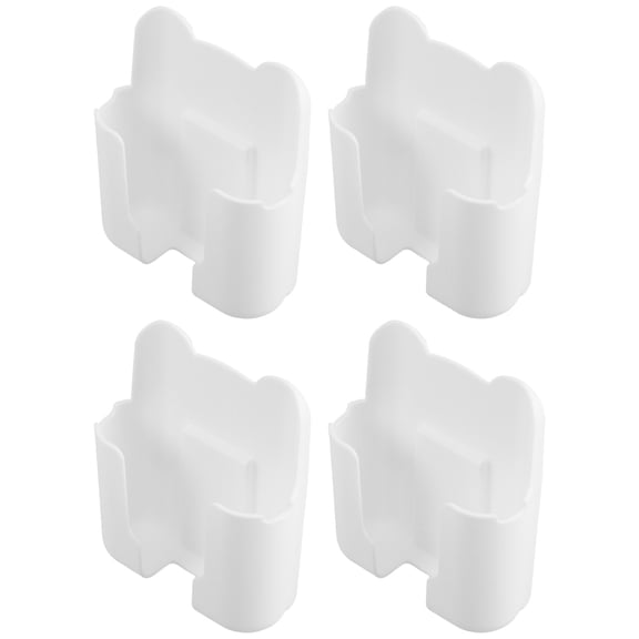 LOLIPPYY 4Pcs White Wall Mount Remote Holder Plastic Storage Box for Living Room Remote Organization