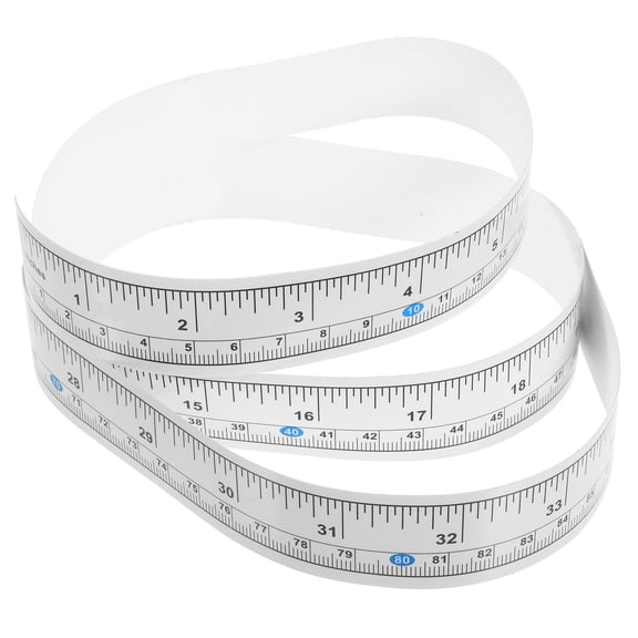 LOLIPPYY 4Pcs White Waterproof Fish Ruler Tape for Fishing Boat Measuring Length Accurately