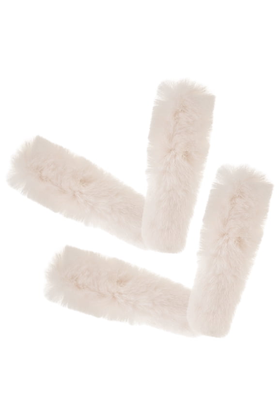 4Pcs Winter Season Plush Shoe Straps for Heels Detachable Heel Strap Fashionable Design