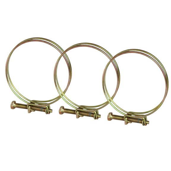 LOLIPPYY 4Pcs Wire Hose Clamp Stainless Steel with Zinc Plated Golden Surface Durable Anti Rust Clip