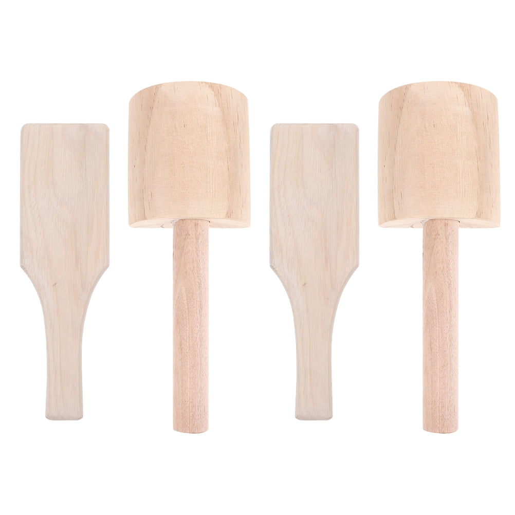 LOLIPPYY Set of 4 Wooden Clay Modeling Boards with Smooth Rounded Edges for Accurate Pottery Shaping, Beige