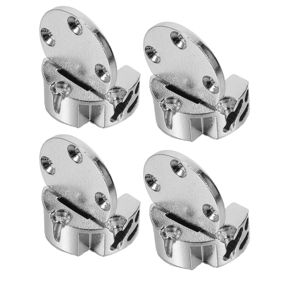 LOLIPPYY 4Pcs Zinc Alloy Folding Table Hinges Plated Silver Heavy Duty Foldable Table Hardware for Space Saving Furniture