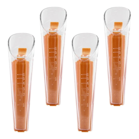 LOLIPPYY 4Sets Baking Measuring Cups with Sealing Clip Clear Scale for Dough Bread Pastry