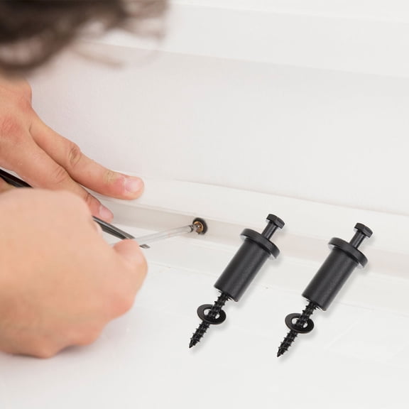 LOLIPPYY 4Sets Black Sliding Barn Door Track Wall Spacers with Lag Bolt Compatible for Exterior Door Hardware