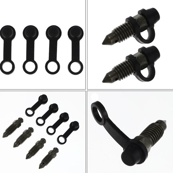 LOLIPPYY 4Sets Motorbike Brake Bleed Screw Caps Replacement Tool for Caliper Brake Line Maintenance