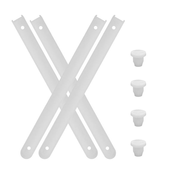 LOLIPPYY 4 Sets White Plastic Drawer Slides Under Drawer Rails for Smooth and Quiet Cabinet Drawer