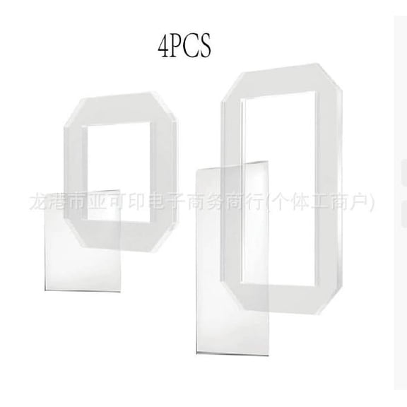 LOLIPPYY 4pcs Acrylic Quilting Templates: Rectangle Patchwork Transparent Quilting Stencils Fabric Sewing Template Supplies for DIY Patchwork and Craft Projects