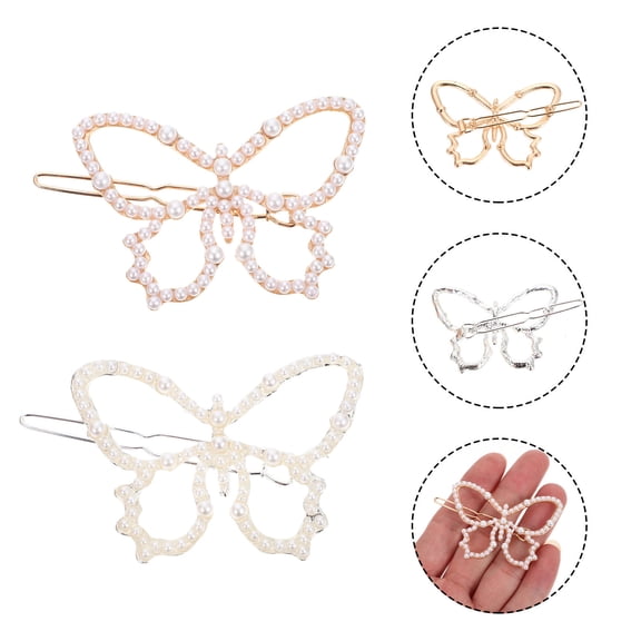 LOLIPPYY 4pcs Butterfly Barrettes for Women with Alloy Material for Hair Styling