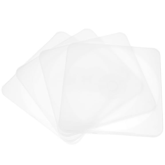 LOLIPPYY Set of 4 Plastic CD Storage Cases, DVD Carrying Boxes, CD and DVD Protective Cases