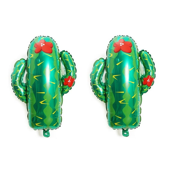 LOLIPPYY 4pcs Cactus Balloon Decoration Kit Green Cactus Shaped Decorations for Home Decor