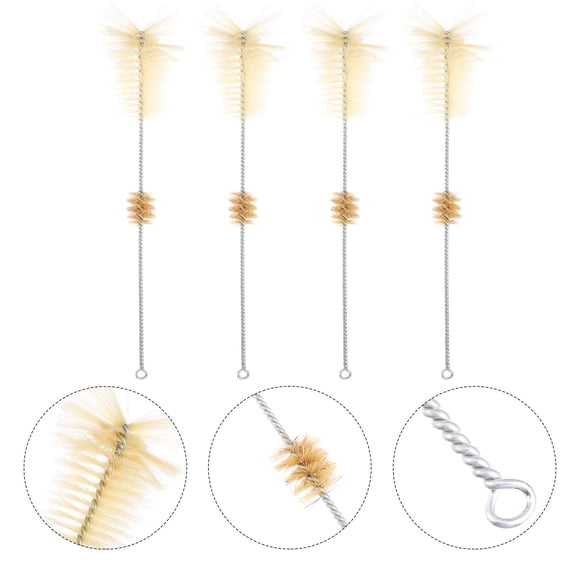 LOLIPPYY 4pcs Conical Flask Brush Set for Cleaning Erlenmeyer Tubes in