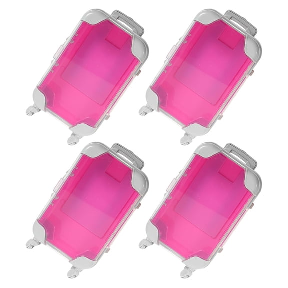 LOLIPPYY 4pcs Cosmetic Packing Box Multifunctional Use for Women in Travel and Daily Use with Rosy ABS