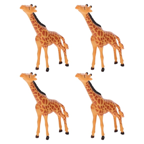 LOLIPPYY 4pcs Dollhouse Jungle Animal Miniature Giraffe Figurines for DIY Projects and Home Decor