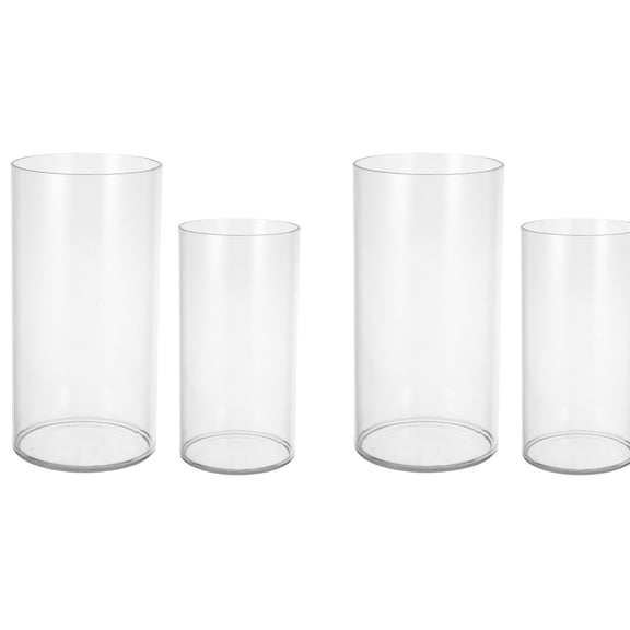 LOLIPPYY 4pcs Flower Vase Flower Holder Plastic Transparent Decorative Homeowners Living Room Decor