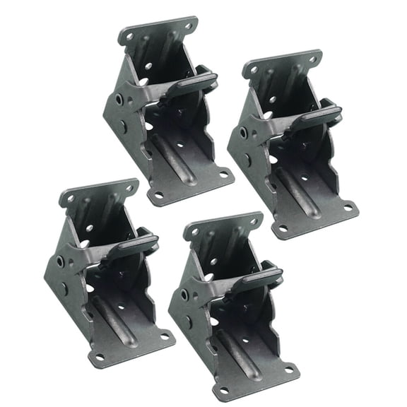 LOLIPPYY Set of 4 Foldable Metal Support Brackets with Hinges for Furniture Legs, Ideal for Retail and Grocery Store Use