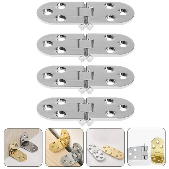 LOLIPPYY 4-Pack Zinc Alloy Folding Table Top Hinges in for Easy Foldable and Replacement