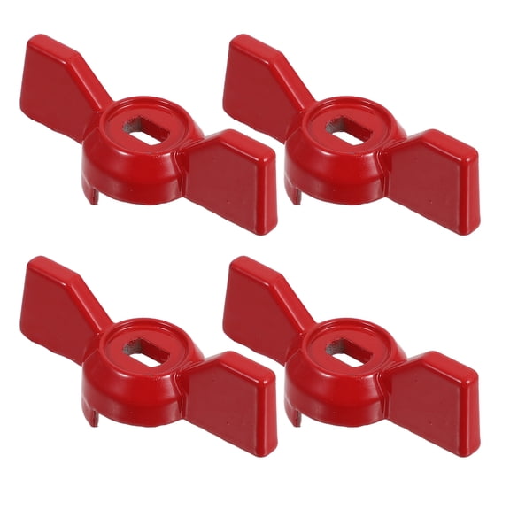 LOLIPPYY 4pcs Garden Valve Handle Parts: Flat Hole Aluminum Alloy Ball Valve Lever - Metal Spigot Shut Off Wrench - Aluminum Alloy Mini Thread Handle 8x6mm Opening