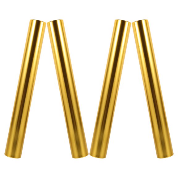 LOLIPPYY 4pcs Golden Aluminum Alloy Relay Baton for Athletes, Track Practice