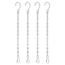 LOLIPPYY 4-Piece Stainless Steel Hanging Basket Chains with S Hooks for Plants, Flowerpots, Lanterns, and Decorative Ornaments