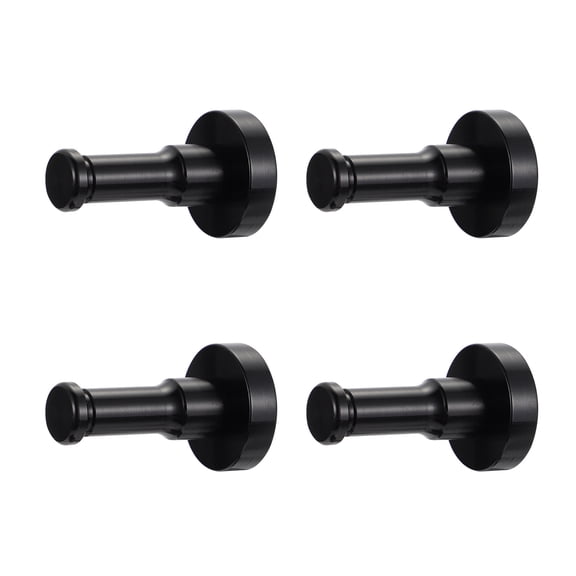 LOLIPPYY 4pcs Home Decor Round Punch-Free Hooks Aluminium Hanging Coat Hat Hanger
