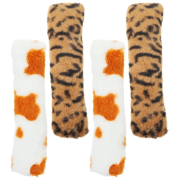 LOLIPPYY 4pcs Interactive Cat Toys for Indoor Cats Lint Cloth Cow Print