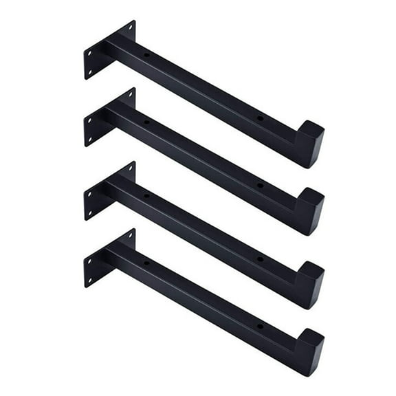 LOLIPPYY 4-Pack Heavy Duty Iron Wall Shelf Brackets for Home Storage, Strong Support Rack for Shelving