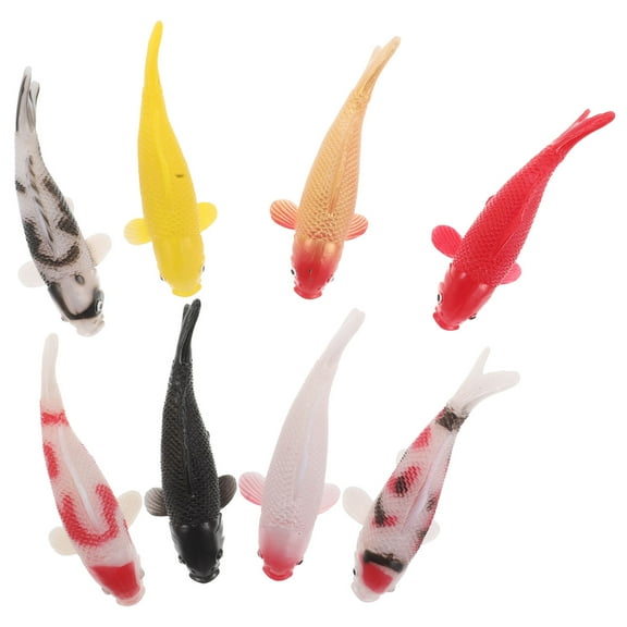 LOLIPPYY 4pcs Micro Fish Figurine Soft Pvc Yellow Tiny Fish Ornament For Home Decoration Friends Family