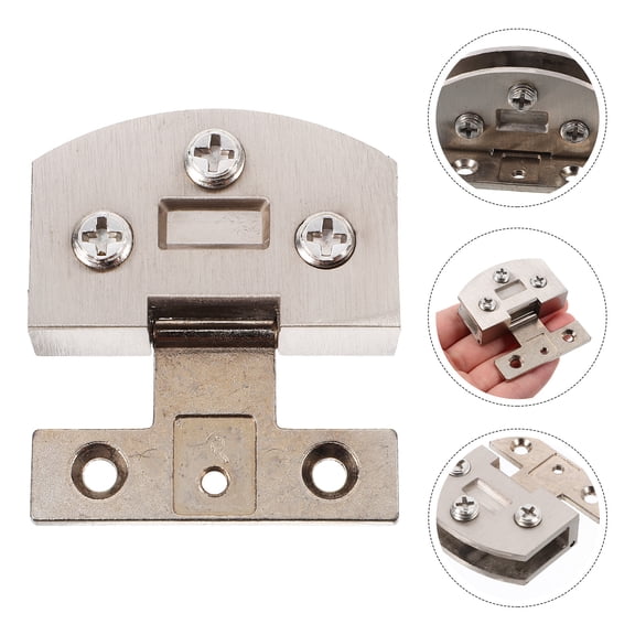 LOLIPPYY 4pcs Mini Glass Clamp Hinge Zinc Alloy Secure Holding Easy Installation Home