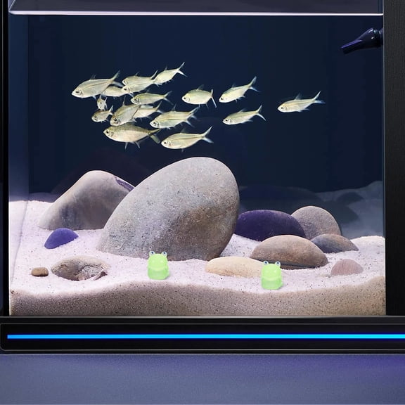 LOLIPPYY 4pcs Miniature Frogs Animal Figurines Light Green Resin For Fish Tank Decor And Home Decoration