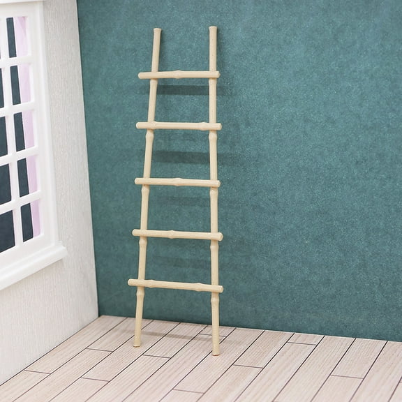 LOLIPPYY 4pcs Miniature Ladder Model: Mini Dollhouse Accessories For Diy Craft - Doll House Ladder Furniture Staircase Model Diy Dollhouse Furniture