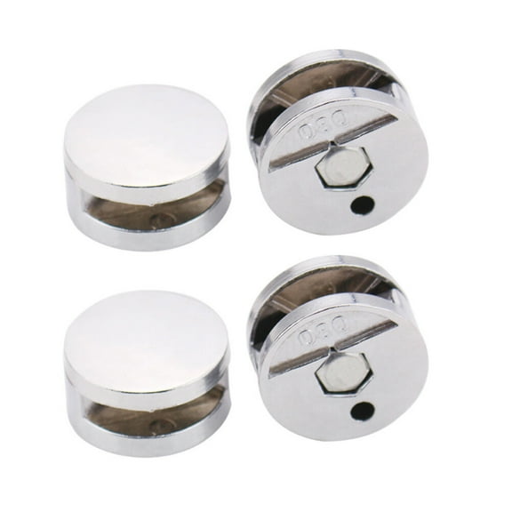 LOLIPPYY Set of 4 Mirror Mount Clips for Floating Glass, Wall-Mounted Mirror Brackets Secure Hold