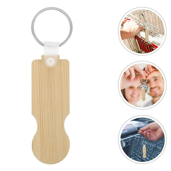 LOLIPPYY 4-Pack Colorful Quarter Holder Keychains for Friends - Practical Keychain for Grocery, Shopping, and Daily Use
