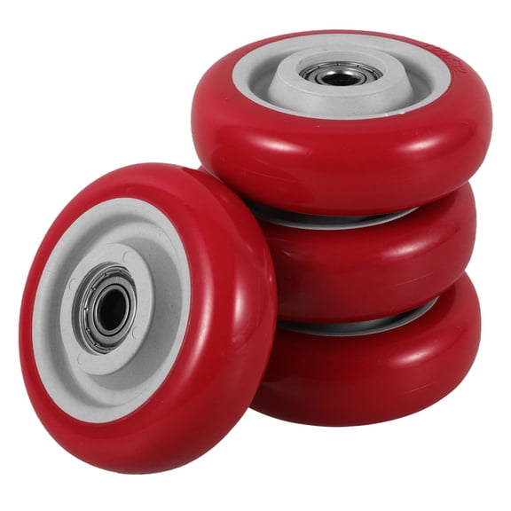LOLIPPYY 4pcs Replacement Wheels For Cart Polyurethane Wheels For Hand Truck Easy To Install