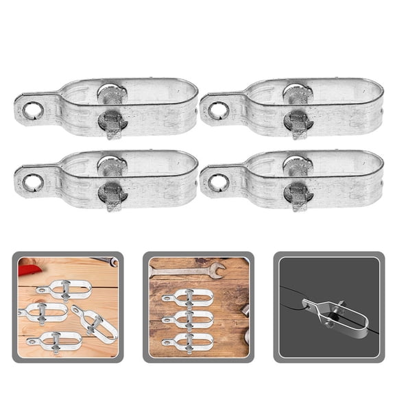LOLIPPYY 4pcs Silver Cable Tensioner Tool Steel Heavy Duty for Agricultural Use