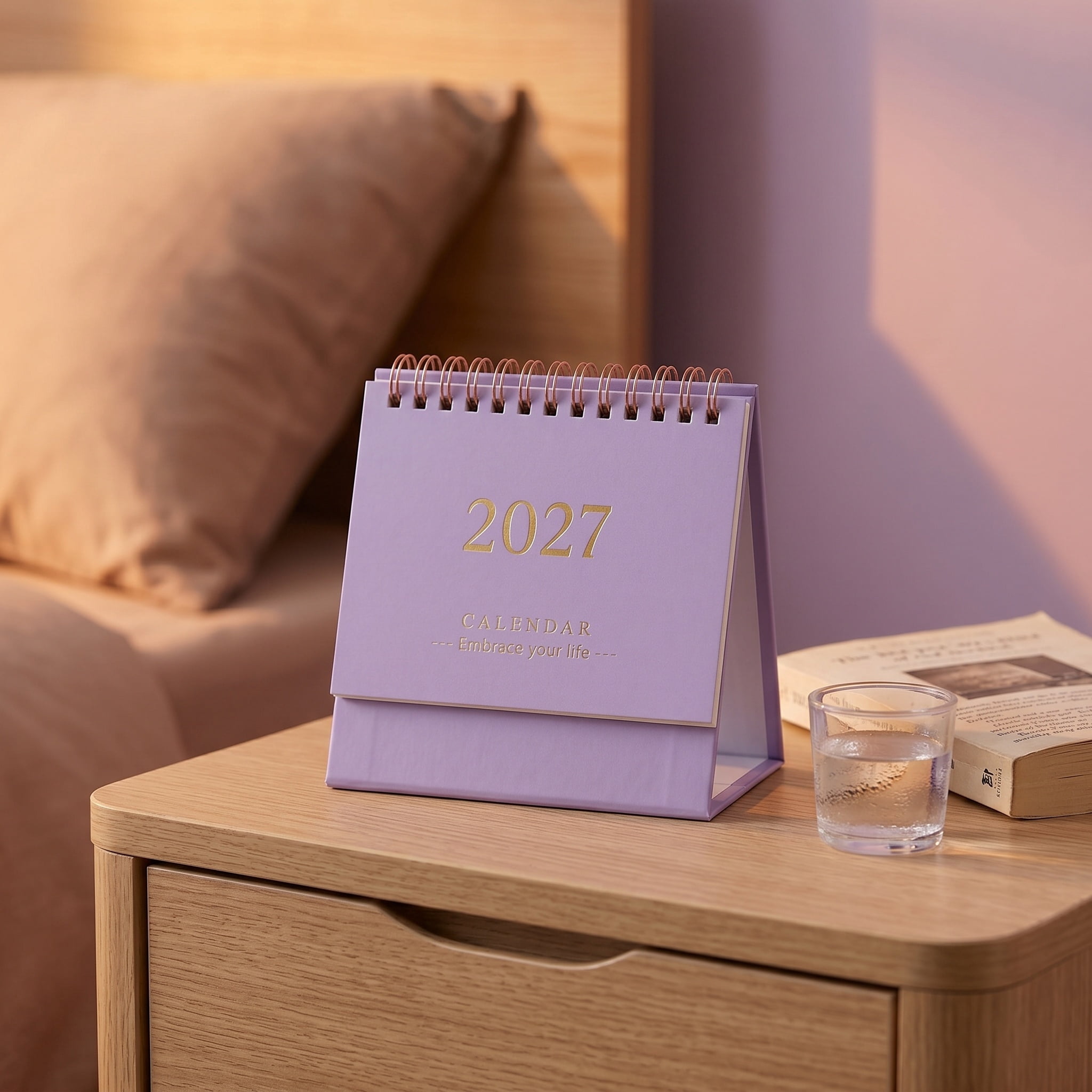 LOLIPPYY 4pcs Spiral-bound Standing Desk Calendar Small Monthly Planner ...