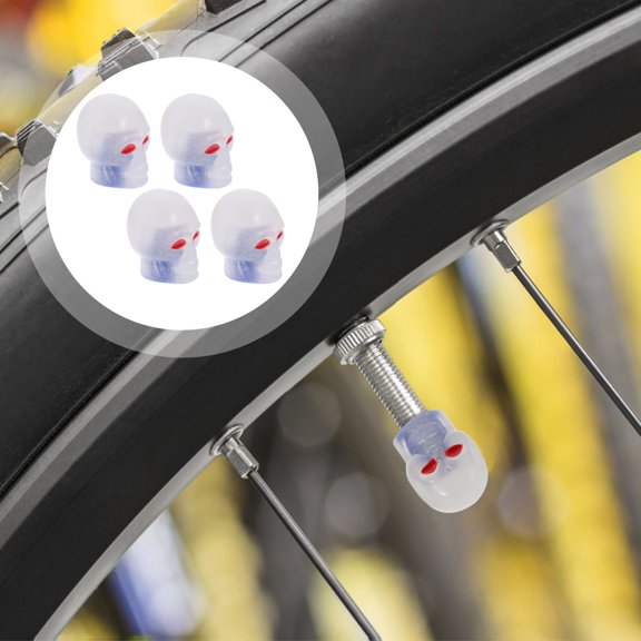 LOLIPPYY 4pcs Tire Caps Tire Caps Blue ABS Luminous for Recipients