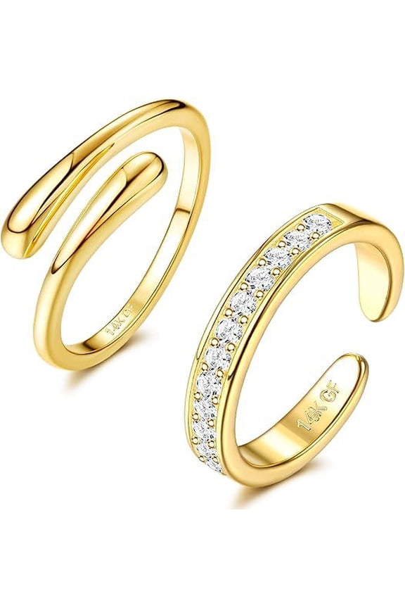 4pcs Toe Rings: Boho Toe Rings For Women Adjustable Open Band - Rhinestone Beach Foot Jewelry For Summer - Lightweight Feet Jewelry