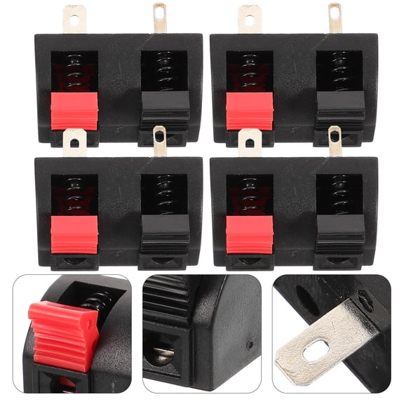 LOLIPPYY 4pcs Two Pin Speaker Connectors Assorted Color Plastic For Speaker Connections