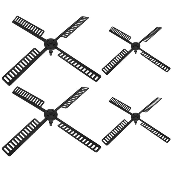 LOLIPPYY 4pcs Windmill Supplies Black Resin Outdoor Garden Windmill Accessories