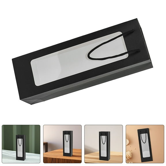 LOLIPPYY 4pcs Wine Wrapping Paper With Window Kraft Paper Durable Protection For Givers Birthdays