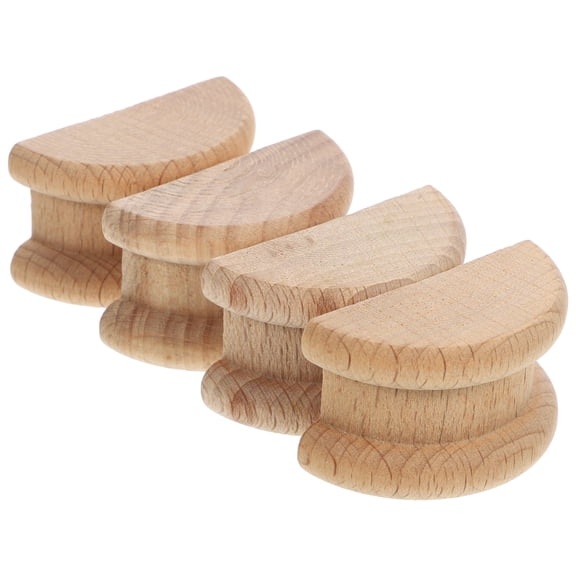 LOLIPPYY 4-Piece Wood Carved Applique Set Decorative Furniture Onlay Roman Column Corbel Accents