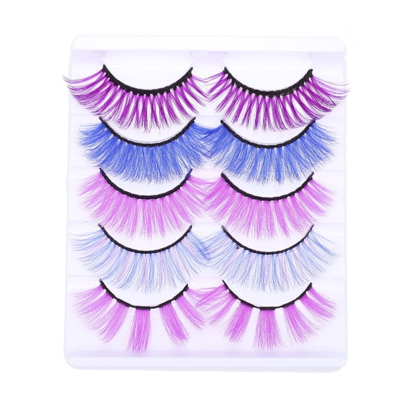 LOLIPPYY 5 Pairs Simulation Fur Fake Eyelashes False Lashes Grafting Eyelashes