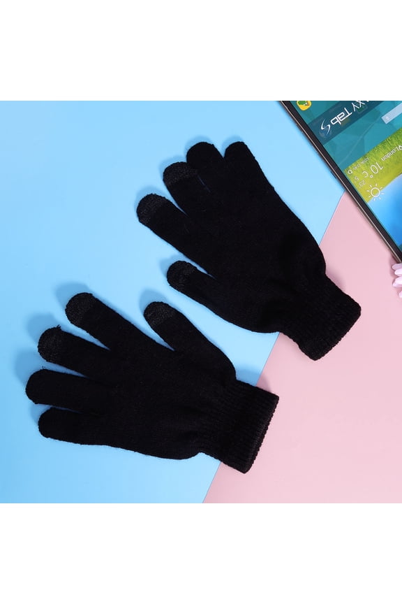 5 Pairs of Screen Gloves Women Black for Electronic Devices in Cold Weather Hiking Birthday