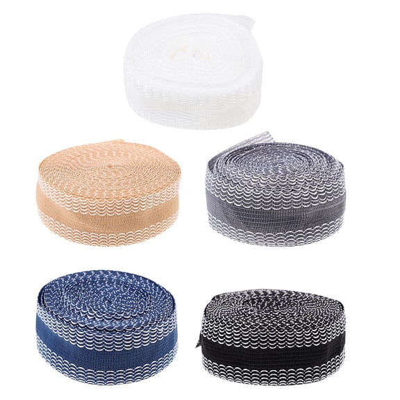 LOLIPPYY 5 Rolls Iron-On Hemming Tape for Jeans and Clothes Repair, Fabric Patch Adhesive, Easy to Use and