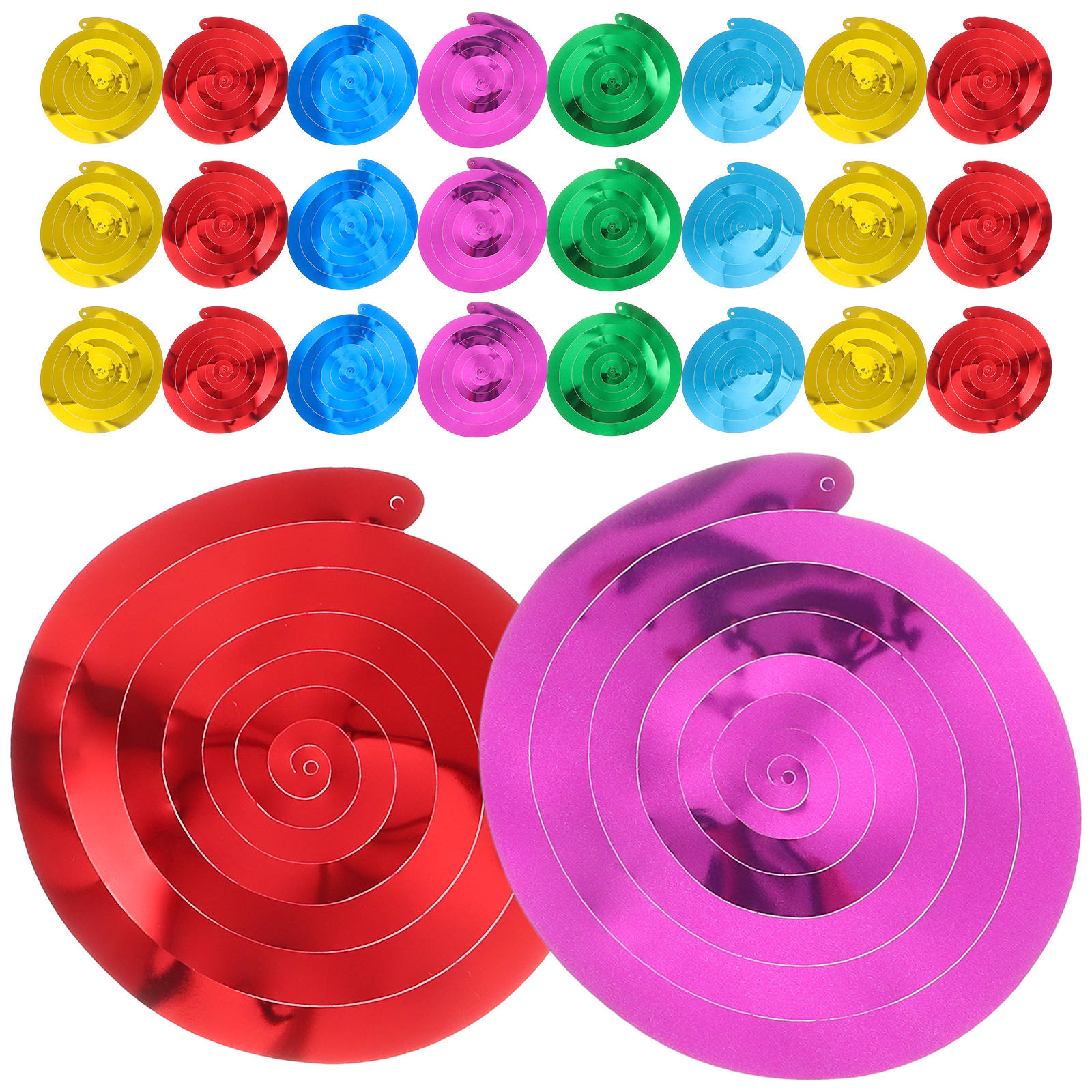 LOLIPPYY 5 Sets Assorted Color PVC Hanging Swirls Decorations for ...