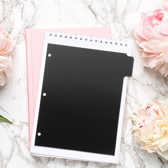 LOLIPPYY 5 Sheets Binder Page Dividers for Document Organization with Black Color for Office Workers